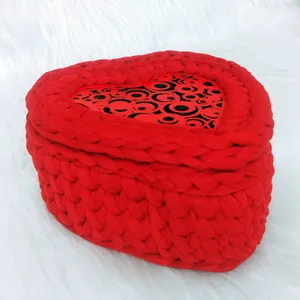 جعبه هدیه تریکو مدل قلب