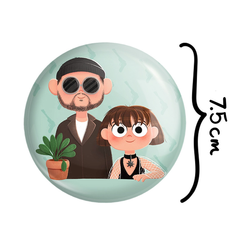 آینه جیبی خندالو مدل لئون و ماتیلدا  کد 3151