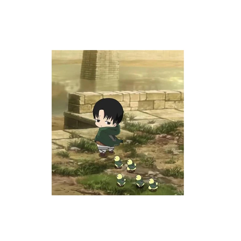 استیکر لپ تاپ و موبایل مدل انیمه طرح اتک ان تایتان لیوای آکرمن attack on titan Levi Ackermann کد 586