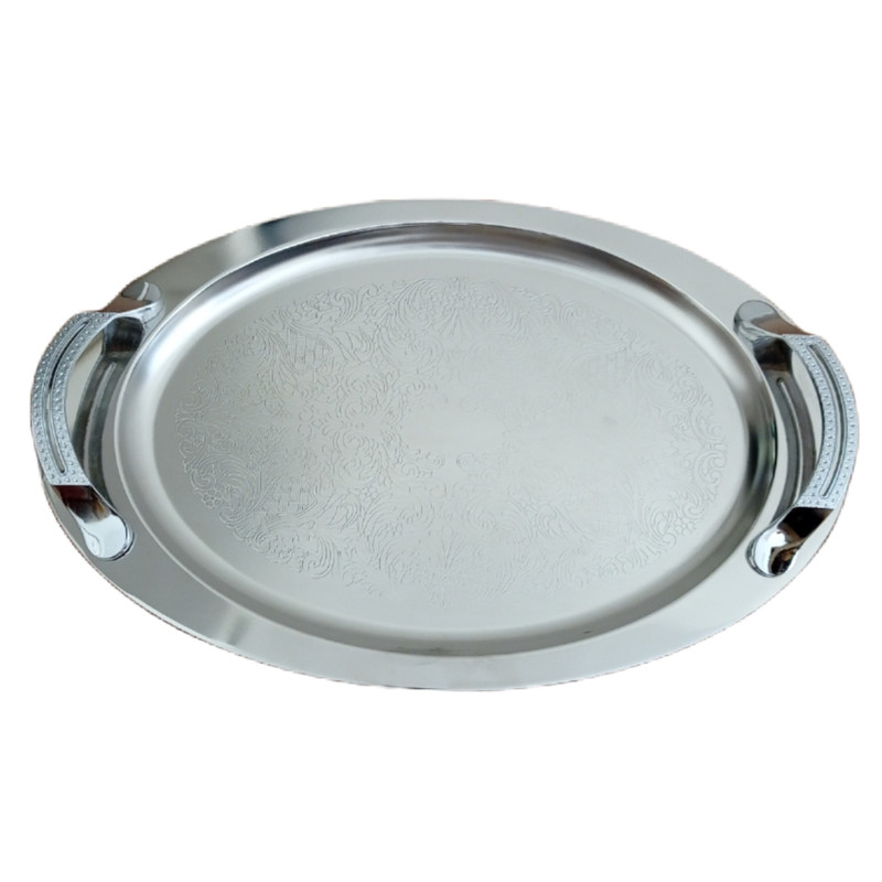سینی مدل استیل طرح بیضی کد 02