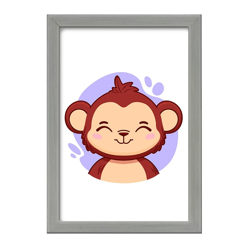 تابلو خندالو طرح میمون حیوانات بامزه کد 37136