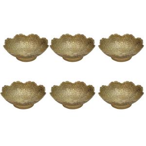 پیاله برنجی مدل طاووس کد S110 مجموعه 6 عددی
