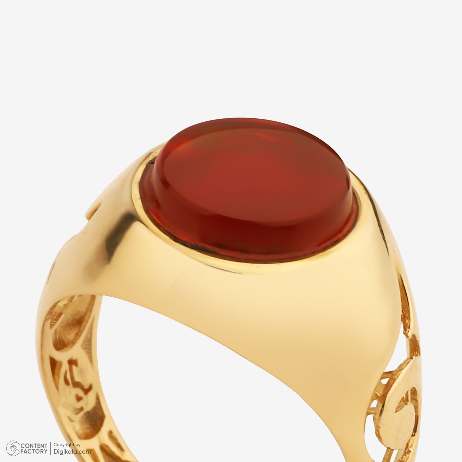 انگشتر طلا کم اجرت 18 عیار زنانه گلدم مدل R344007 سایز 53 -  - 6