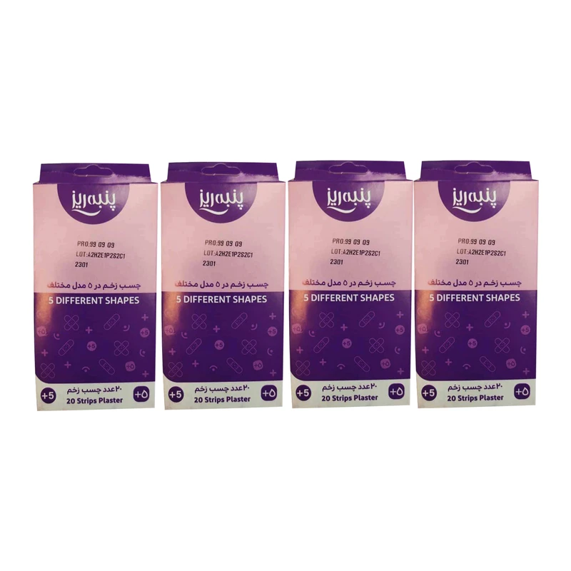 چسب زخم پنبه ریز مدل 5different مجموعه 4 عددی