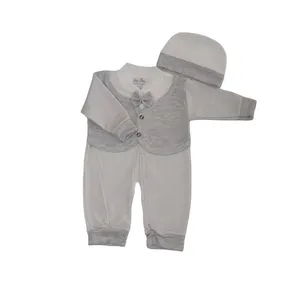 ست سرهمی و کلاه نوزادی مدل جلیقه ای