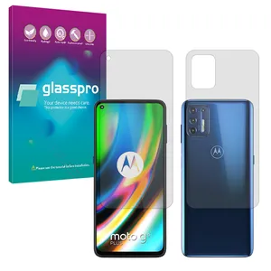 Glass Pro Resistant model transparent Screen Protector Suitable for Motorola Moto G9 Plus Mobile Phone Comes with a back protector