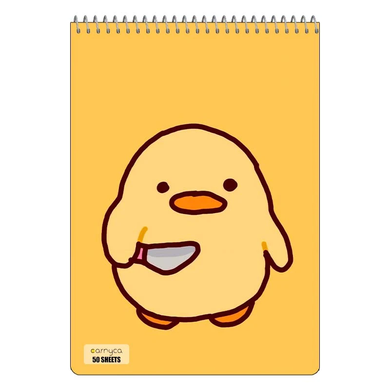 دفتر نقاشی 50 برگ سیمی کارنیکا طرح اردک کیوت Cute Duck کد 30439