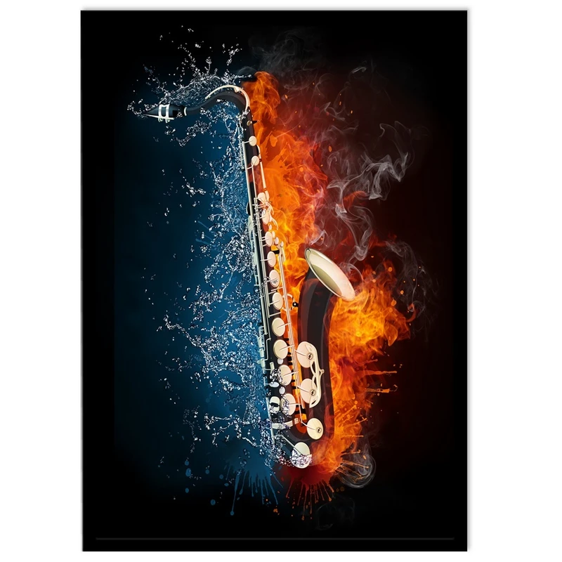 تابلو نوری بکلیت طرح آلات موسیقی ساکسیفون مدل B-S1513