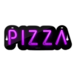 چراغ دیواری نئون دیزاین مدل Pizza-Text-BL_PR