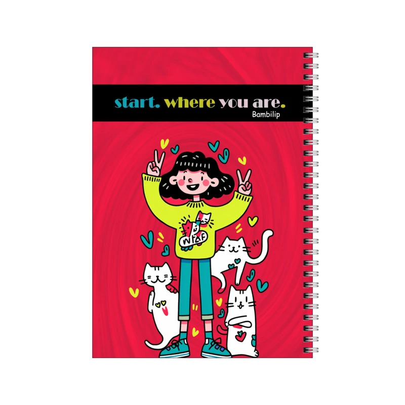 دفتر مشق 100 برگ بامبیلیپ طرح انگیزشی دخترانه کد 0081610