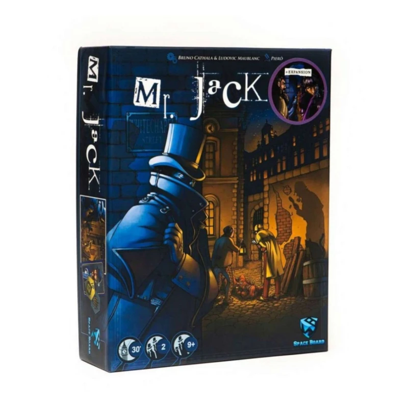 بازی فکری اسپیس برد مدل آقای جک لندن نسخه افزونه Mr. Jack + exp