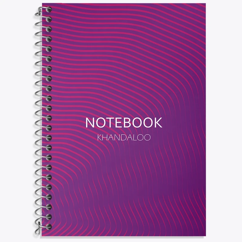 دفتر زبان 50 برگ خندالو مدل سه خط طرح کلاسیک کد N270