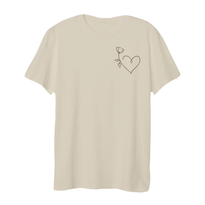 تی شرت لانگ زنانه مدل قلب خطی