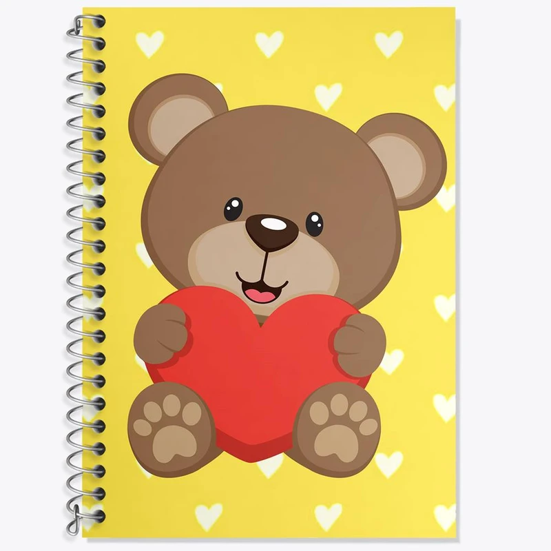 دفتر زبان 50 برگ خندالو مدل سه خط طرح عاشقانه کد 1867