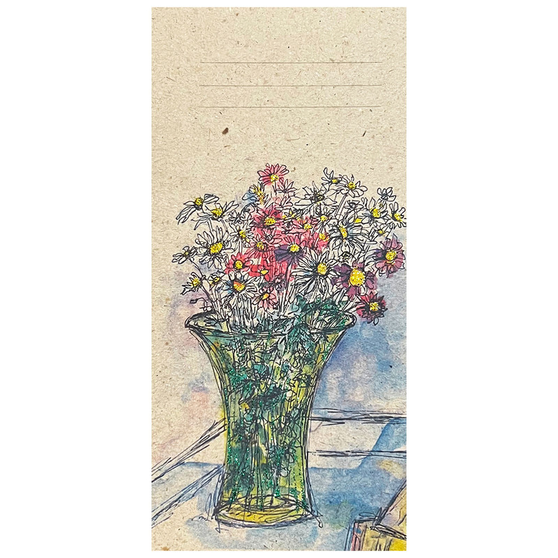 کارت پستال مدل گلدان داوودی کد 864