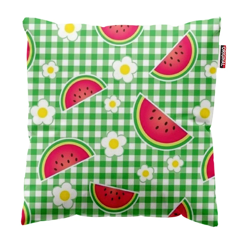  کوسن پاد آفرین طرح هندونه و گل سایز 30*30 سانتی متر کد 1005