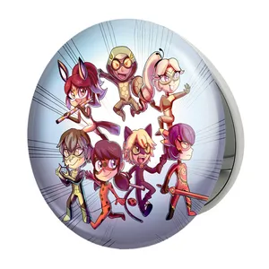 آینه جیبی خندالو طرح دختر کفشدوزکی مدل تاشو کد 25038 