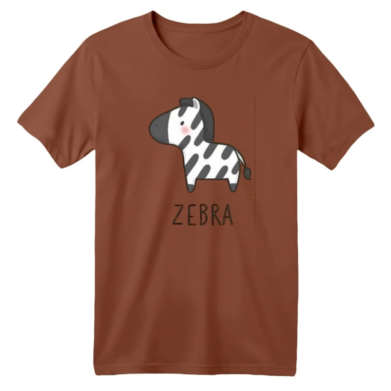 تی شرت آستین کوتاه بچگانه مدل گورخر کد ۳