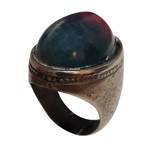 انگشتر نقره مردانه مدل عقیق مفتاح الباب کد MB219240