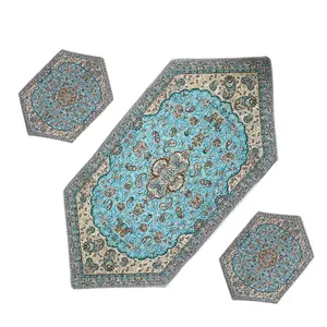 ست سه تکه رومیزی ترمه مدل شاه عباسی کد BU3-3