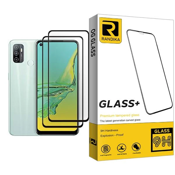 محافظ صفحه نمایش راندیکا مدل Randika Glass MIX002 مناسب برای گوشی موبایل اوپو A33 (2020) بسته دو عددی