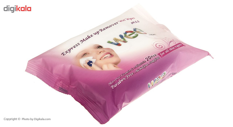 دستمال مرطوب وی مدل Vitamin E بسته 20 عددی