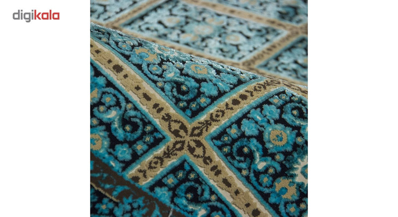 فرش ماشینی عرش طرح بیژن دایره زمینه مشکی
