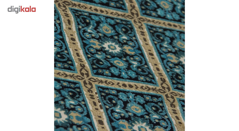 فرش ماشینی عرش طرح بیژن دایره زمینه مشکی