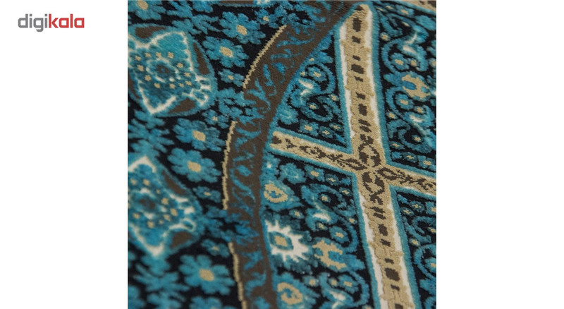 فرش ماشینی عرش طرح بیژن دایره زمینه مشکی
