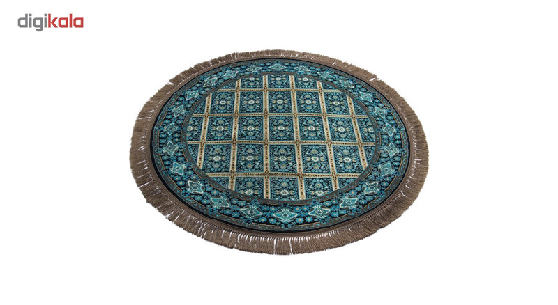 فرش ماشینی عرش طرح بیژن دایره زمینه مشکی