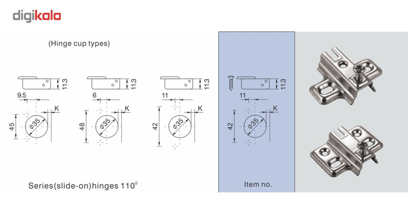 لولا آلفا مدل ساده روکار بسته 250 عددی لولا آلفا مدل ساده روکار بسته 250 عددی