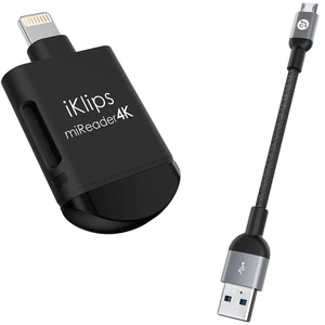 کارت خوان آدام المنتس مدل iKlips miReader 4K With 64GB microSD با کانکتور لایتنینگ