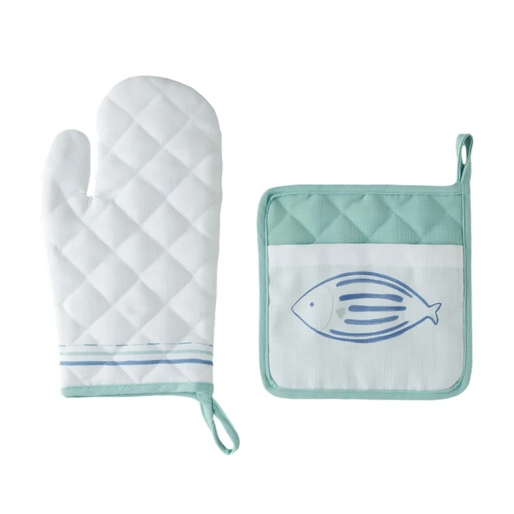 ست دستگیره و دستکش فر انگلیش هوم مدل Aqualuna بسته دو عددی