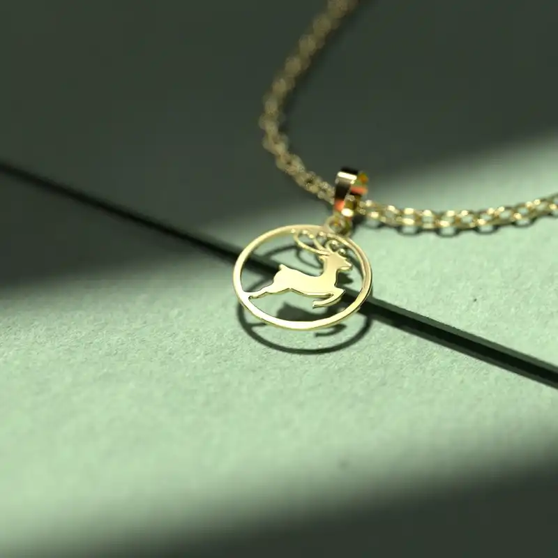 گردنبند طلا 18 عیار زنانه مدوپد مدل جمجمه کد CA10584