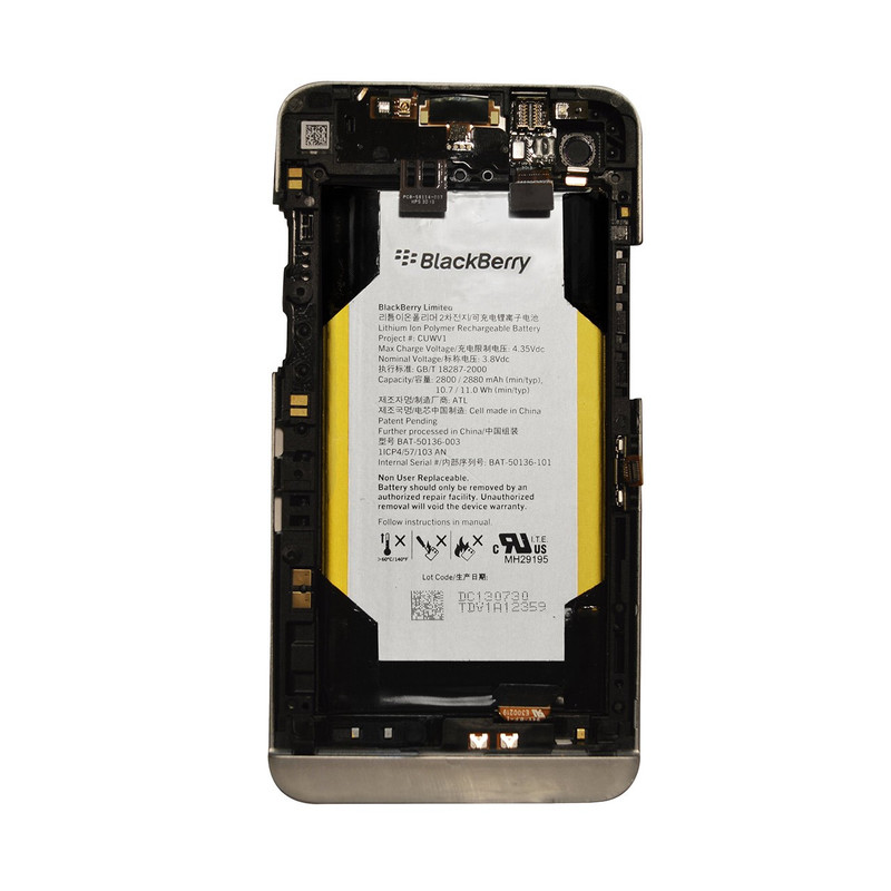 پک کامل باتری و قاب موبایل  مدل CUWV1 با ظرفیت 2800mAh مناسب برای گوشی موبایل بلک بری Z30