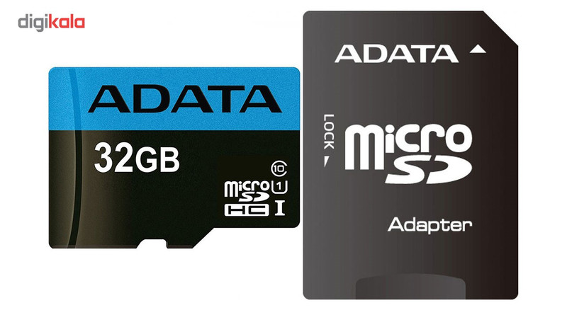 کارت حافظه‌ microSDHC ای دیتا مدل Premier کلاس 10 استاندارد UHS-I U1 سرعت 85MBps همراه با آداپتور SD ظرفیت 32 گیگابایت