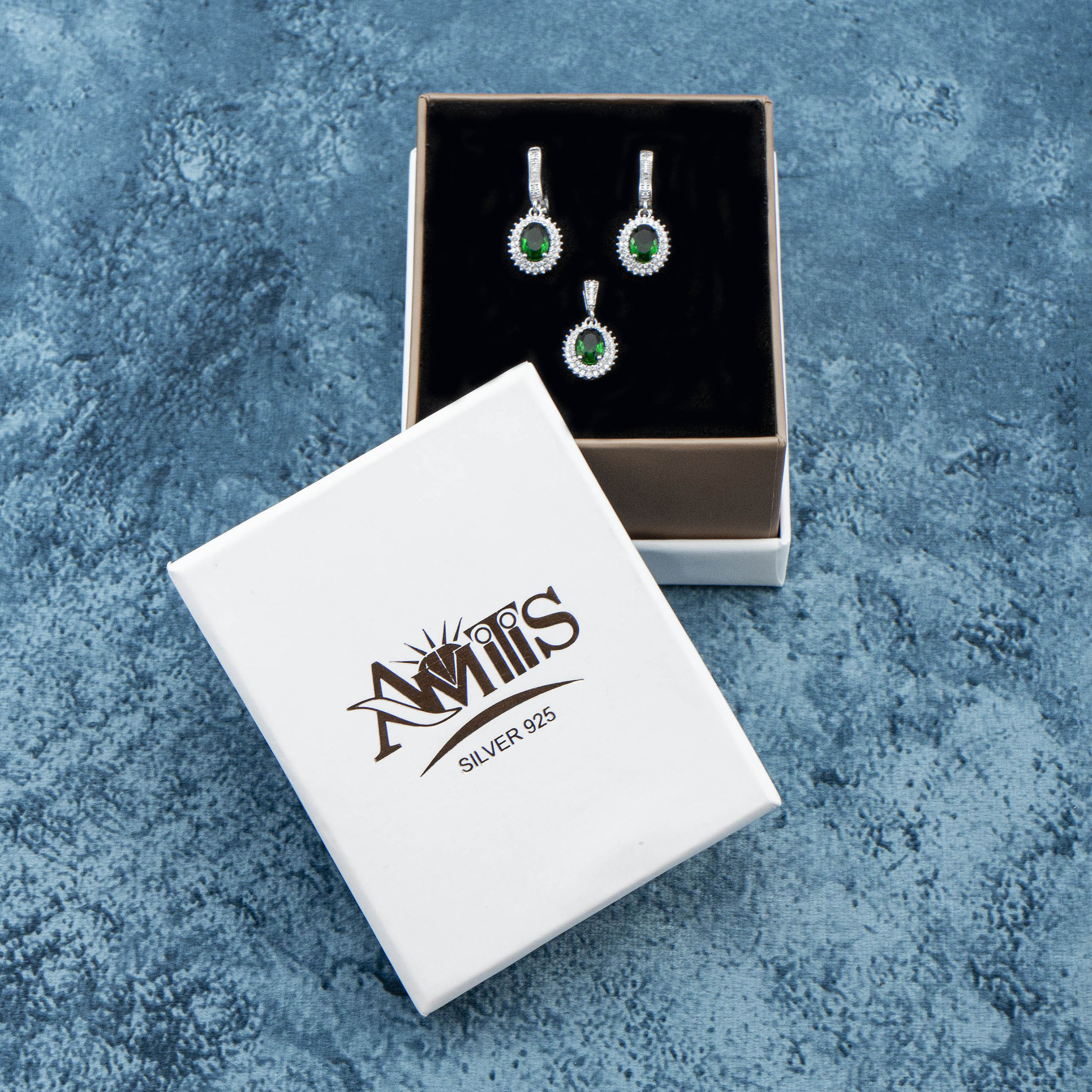 نیم ست نقره زنانه مدل AVN-N223