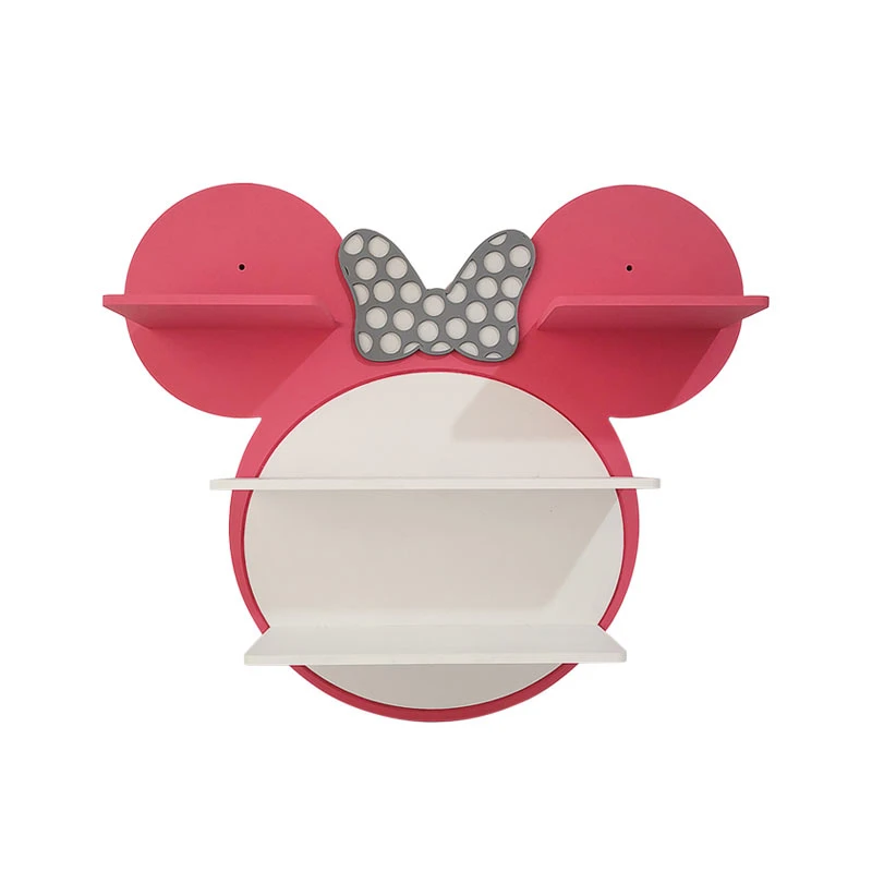 شلف دیواری اتاق کودک طرح میکی موس مدل MKids51-HotPink