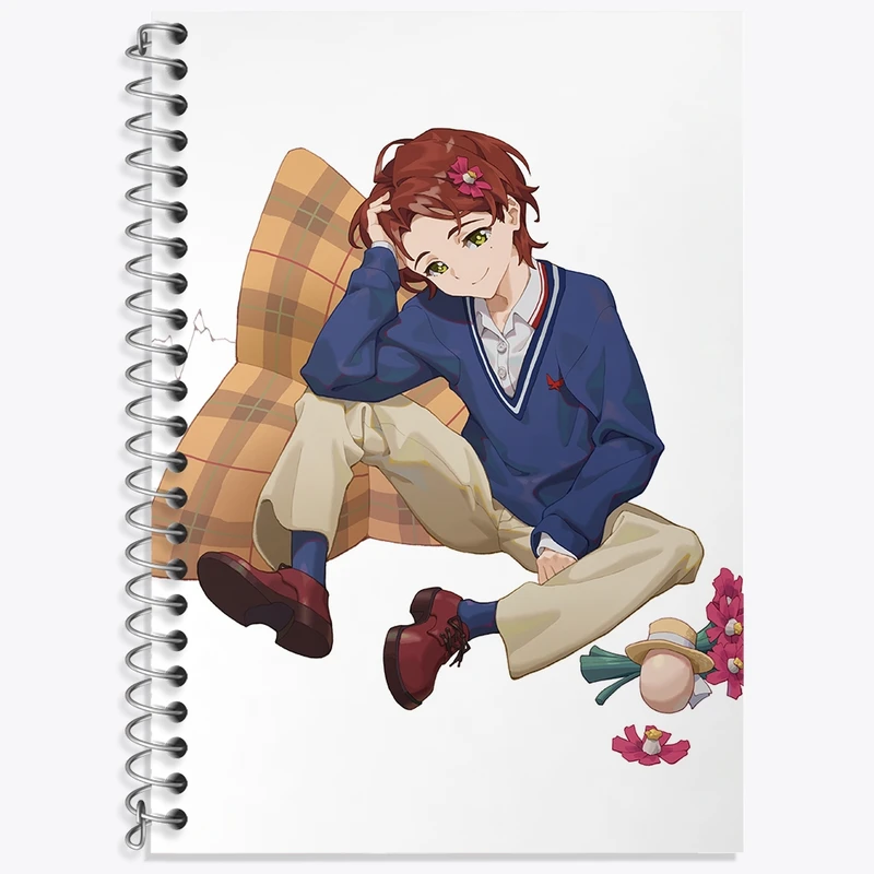 دفتر زبان 50 برگ خندالو مدل دو خط طرح ساواکی انیمه واندر اگ پرایورتی کد 34036