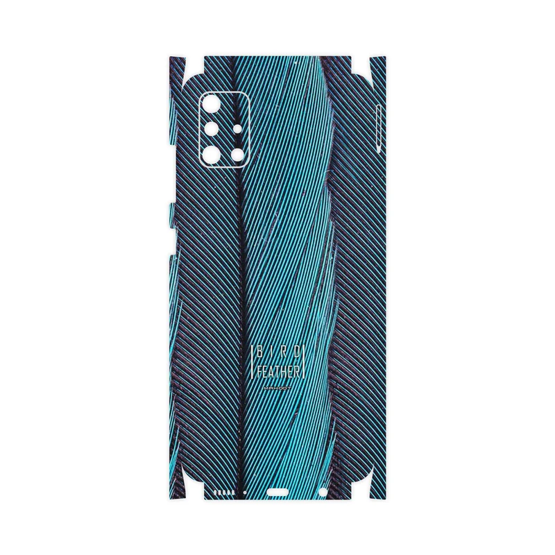 برچسب پوششی ماهوت مدل Turquoise feathers-FullSkin مناسب برای گوشی موبایل سامسونگ Galaxy A51