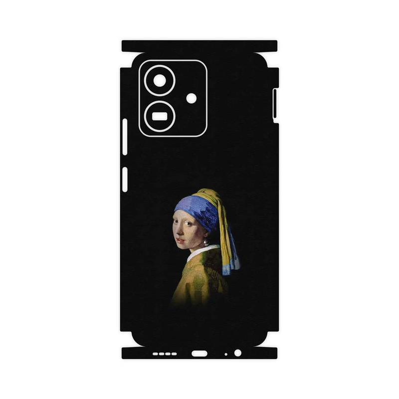 برچسب پوششی ماهوت مدل Girl with a Pearl Earring of Vermeer-FullSkin مناسب برای گوشی موبایل آنر Play 10