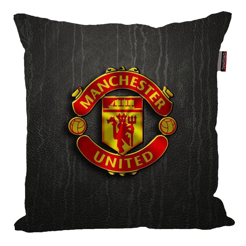 کوسن مدل منچستر یونایتد Manchester United طرح چرم کد KO355