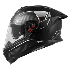 کلاه کاسکت چانه‌دار استیل برد مدل 057 BW به همراه طلق