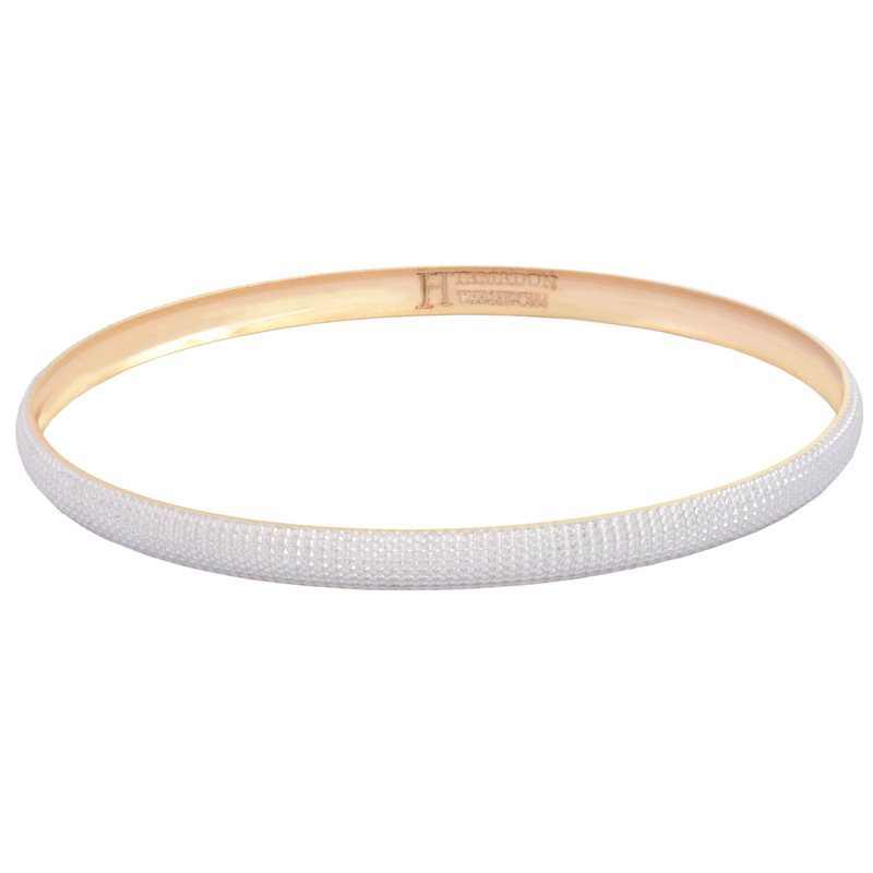 النگو طلا 18 عیار زنانه طلای مستجابی مدل تمدن تراش کد 2