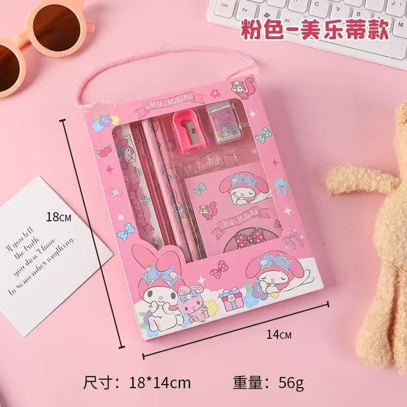 بسته لوازم تحریر مدل my melody بسته 6 عددی