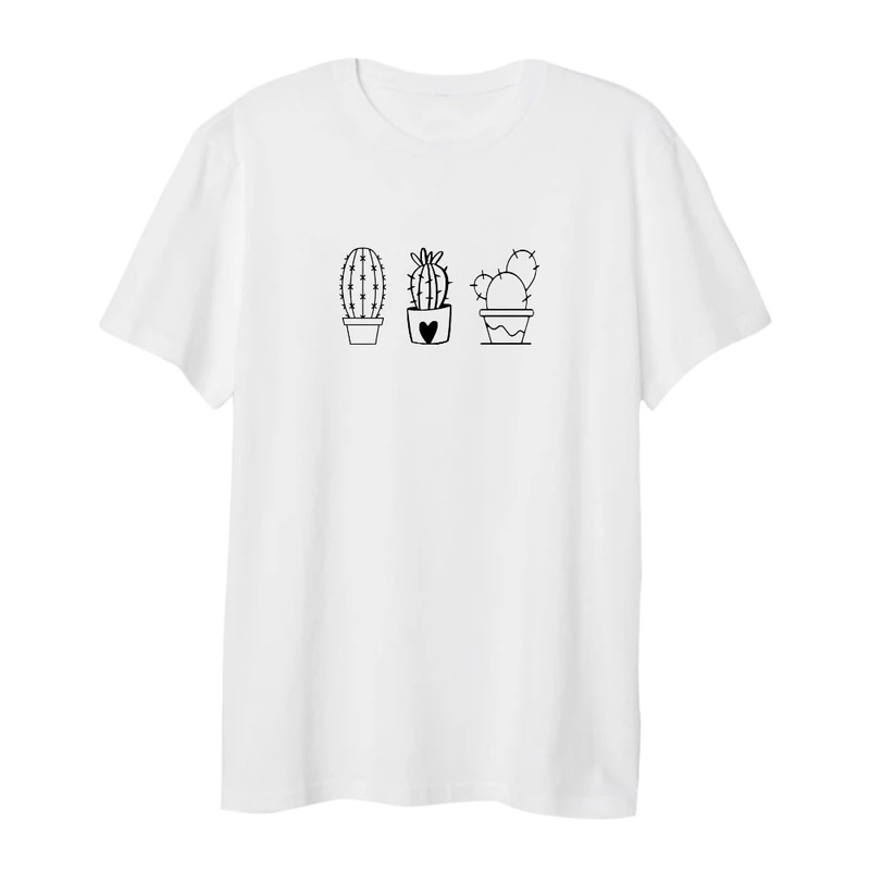 تی شرت لانگ آستین کوتاه زنانه مدل کاکتوس خطی