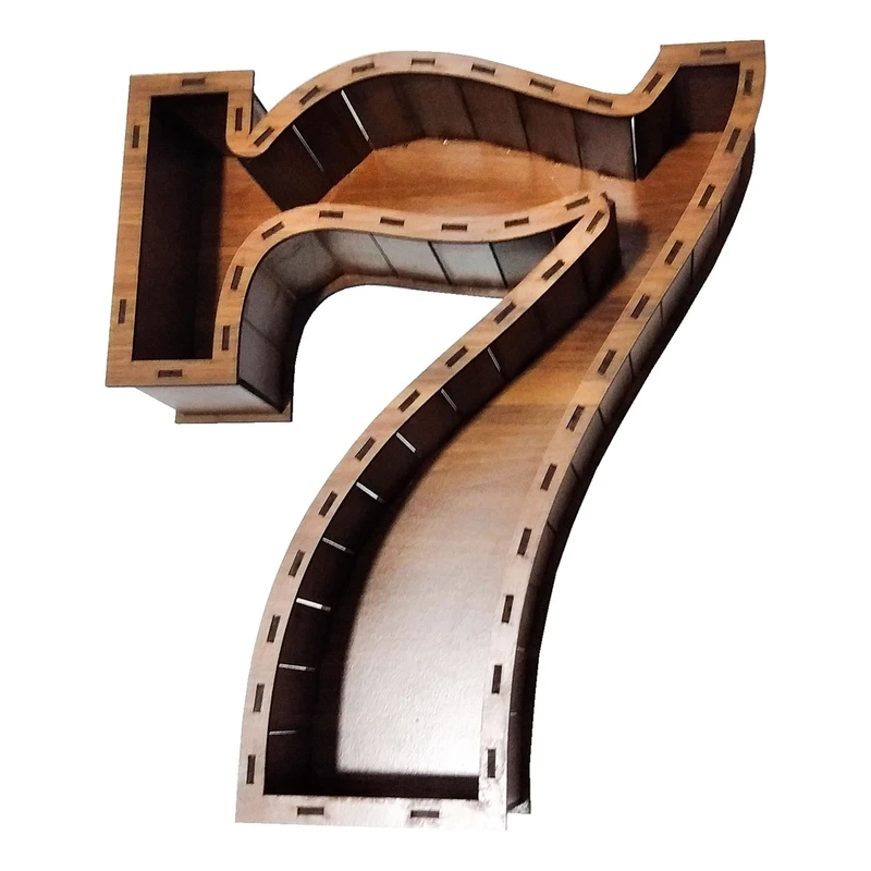  جعبه هدیه مدل عدد انگلیسی 7کد b33