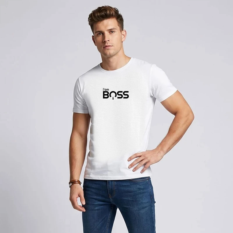 تی شرت آستین کوتاه مردانه مدل I'm Boss  کد WH.2091