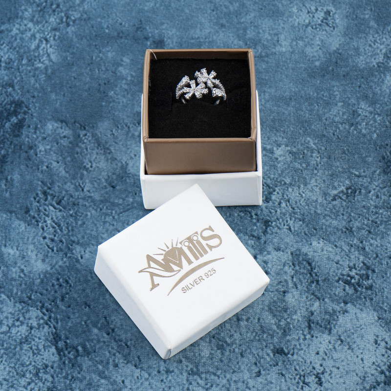 انگشتر نقره زنانه آمیتیس مدل ستاره AMT-R160 انگشتر نقره زنانه آمیتیس مدل ستاره AMT-R160