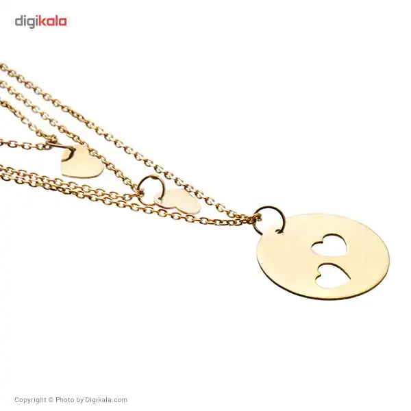 گردنبند طلا 18 عیار زنانه مایا ماهک مدل MM0362 طرح قلب سه تایی